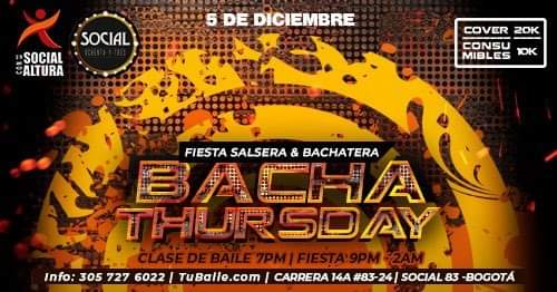 BachaThursday Bogotá - Clase + Fiesta