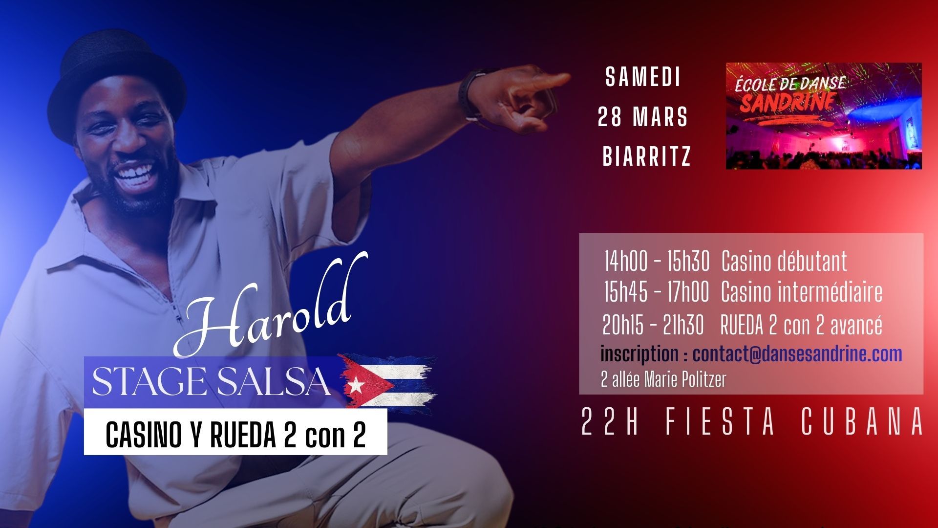 STAGE de SALSA CUBAINE ❤️🇨🇺 avec Harold El Bantù & FIESTA CUBANA 🇨🇺