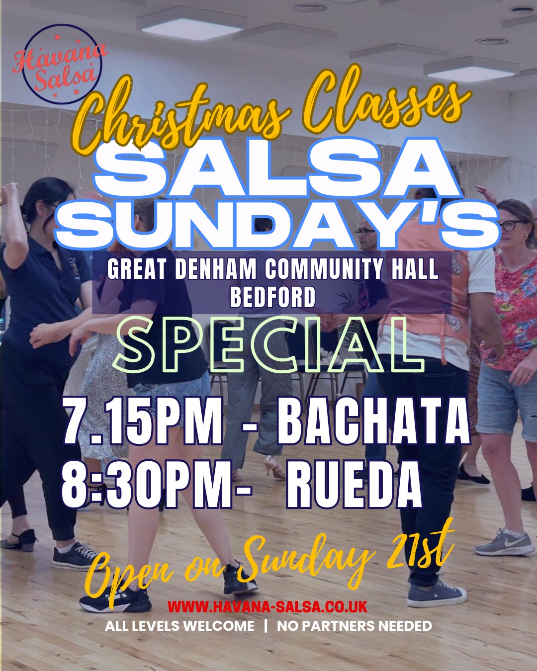 Bedford, Very special Christmas Salsa Sunday. Get your dancing shoes ready! πβ¨