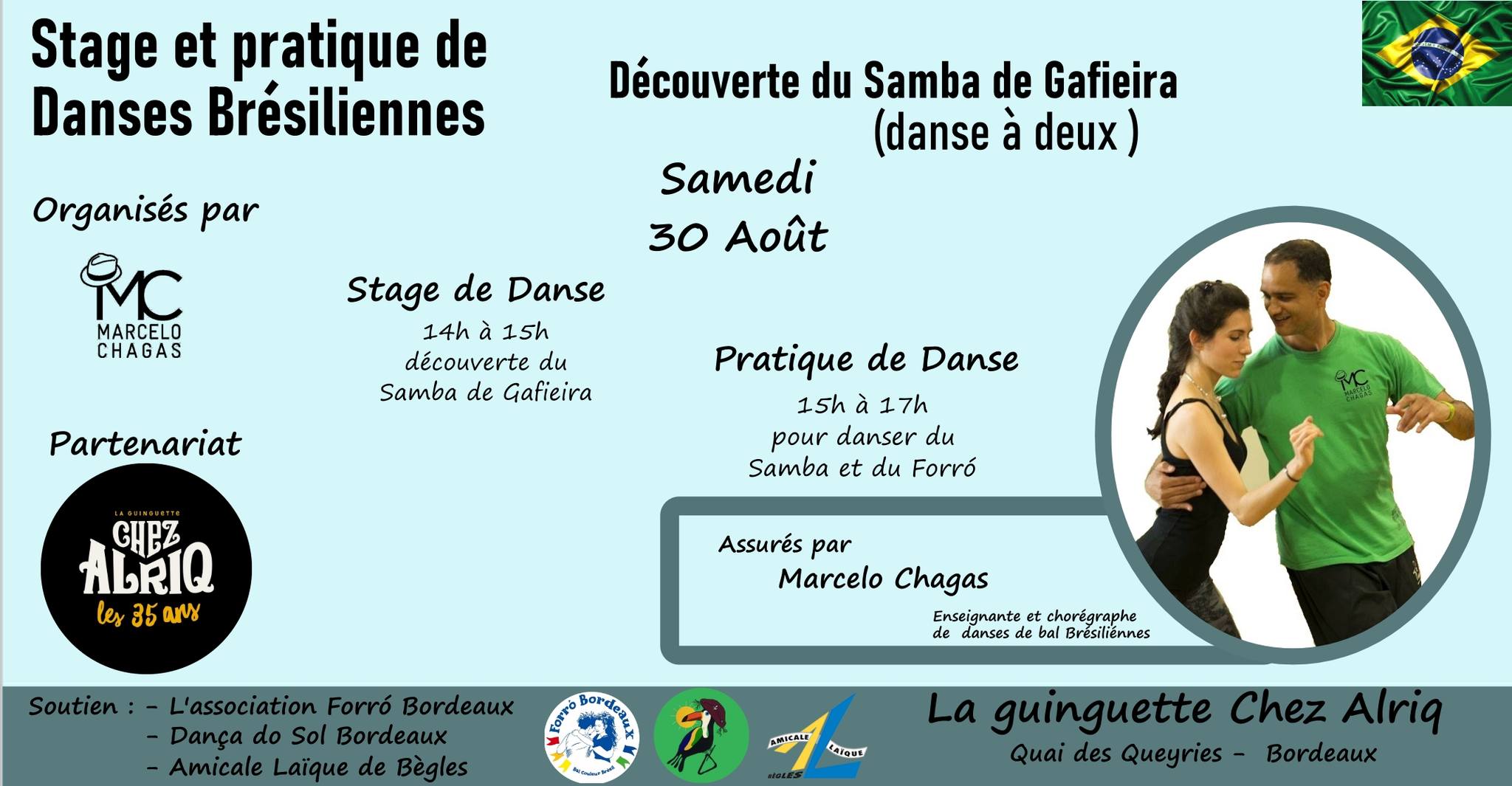 Stage découverte du Samba de Gafieira + pratique du forró et du samba