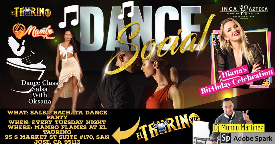 Salsa Bachata Dance Social at El Taurino vip