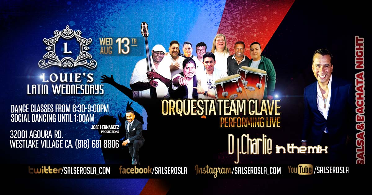 Orquesta team Clave live at Club Louie's Salsa & Bachata night