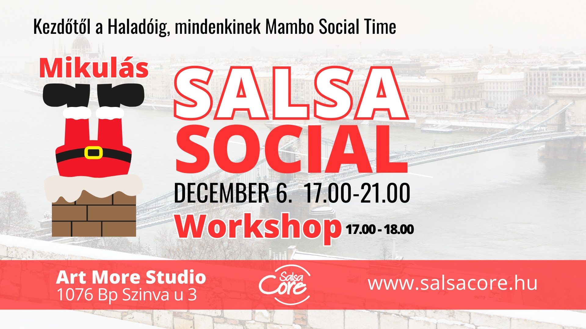 Mikulás Salsa Social Budapest Art More Studio