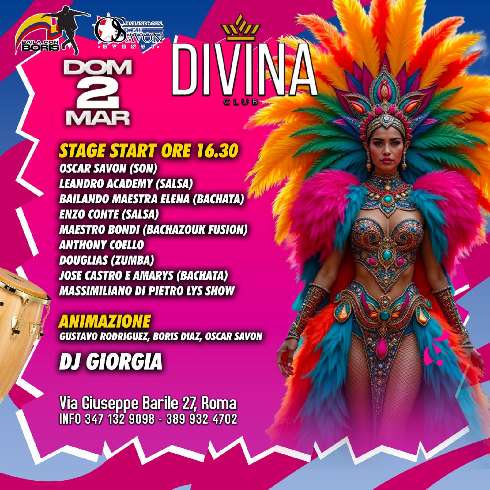 Stages + serata al Divina club