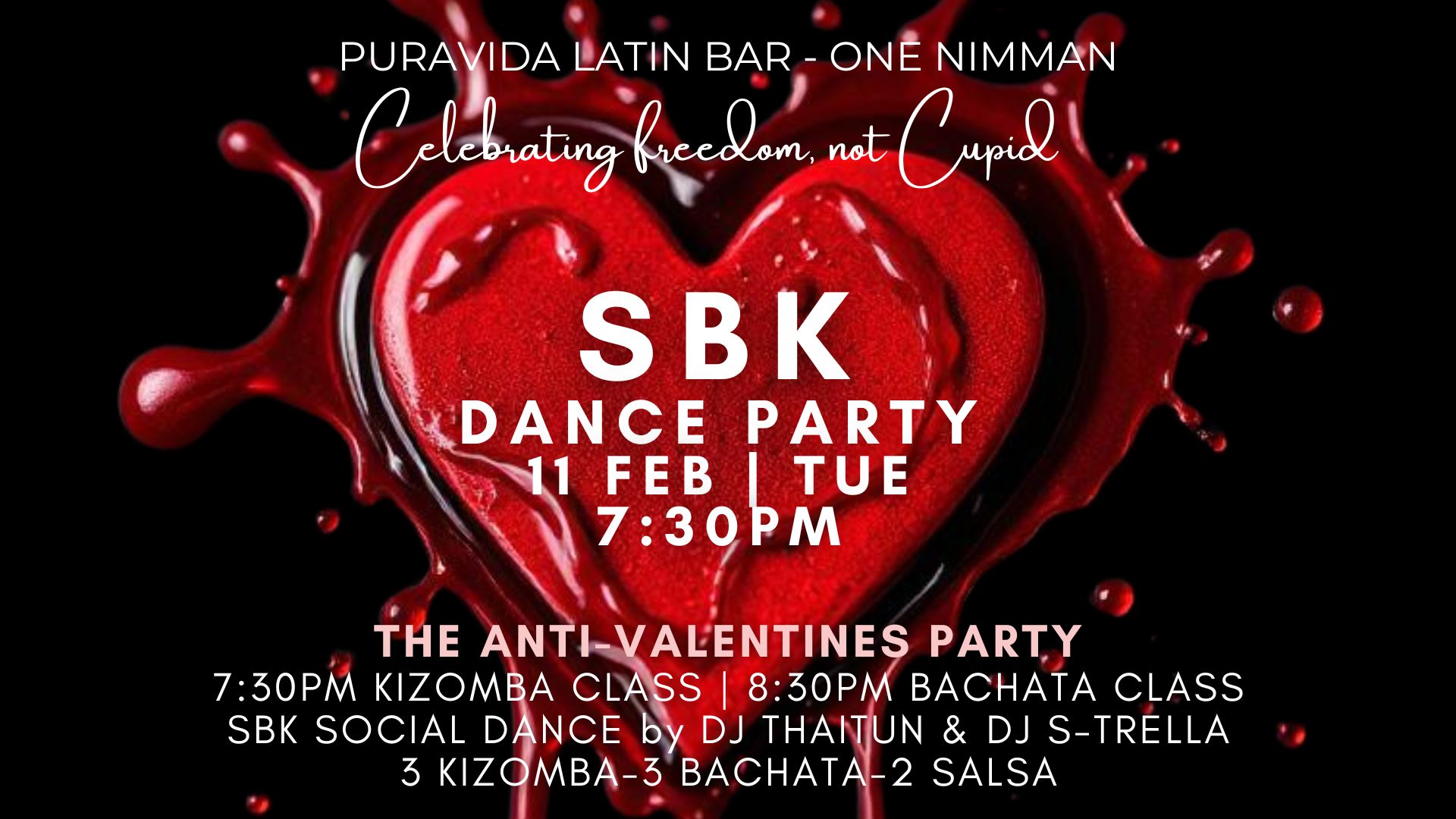 SBK Latin Dance - Anti-Valentines Party @ PuraVida