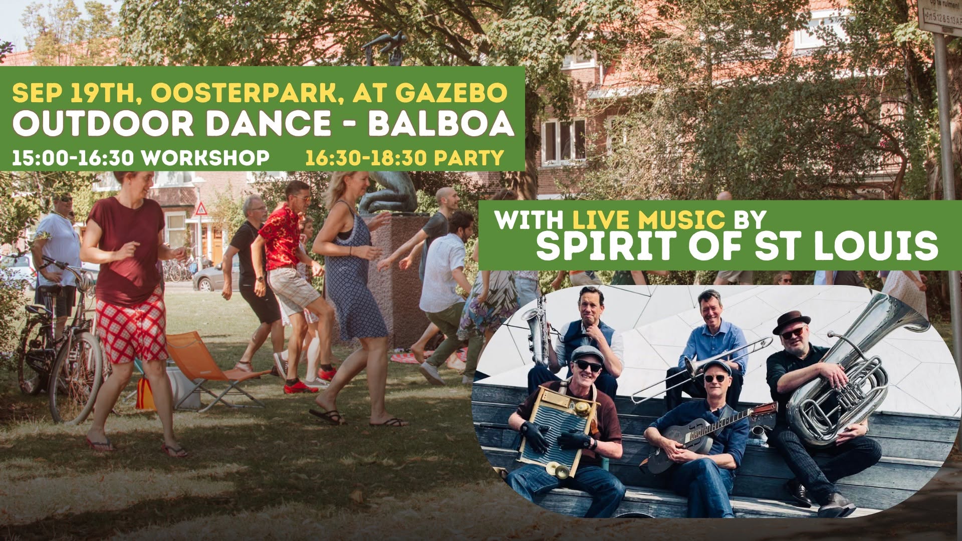 Outdoor Lindy Hop Party with Live Music by Spirit of St. Louis