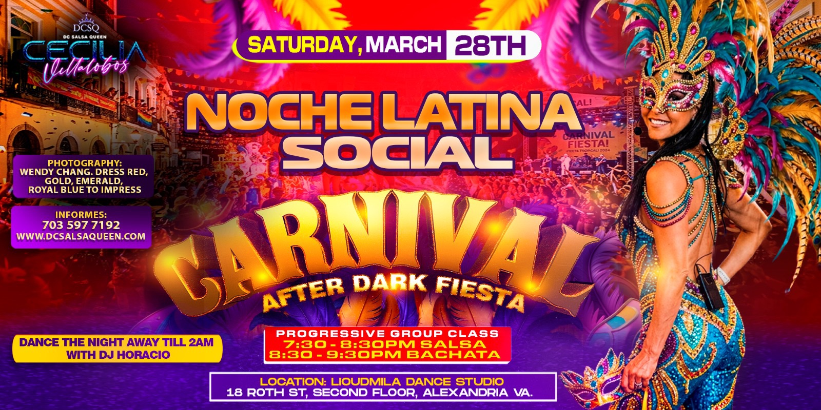 Noche Latina Social CARNIVAL after DARK FIESTA