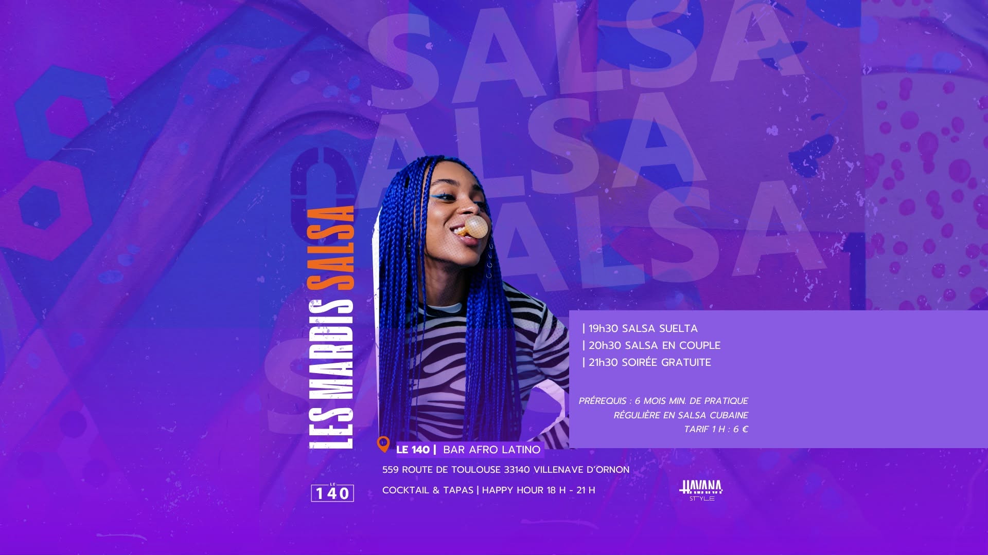 Les mardis salsa au 140 Bar - Villenave d'Ornon