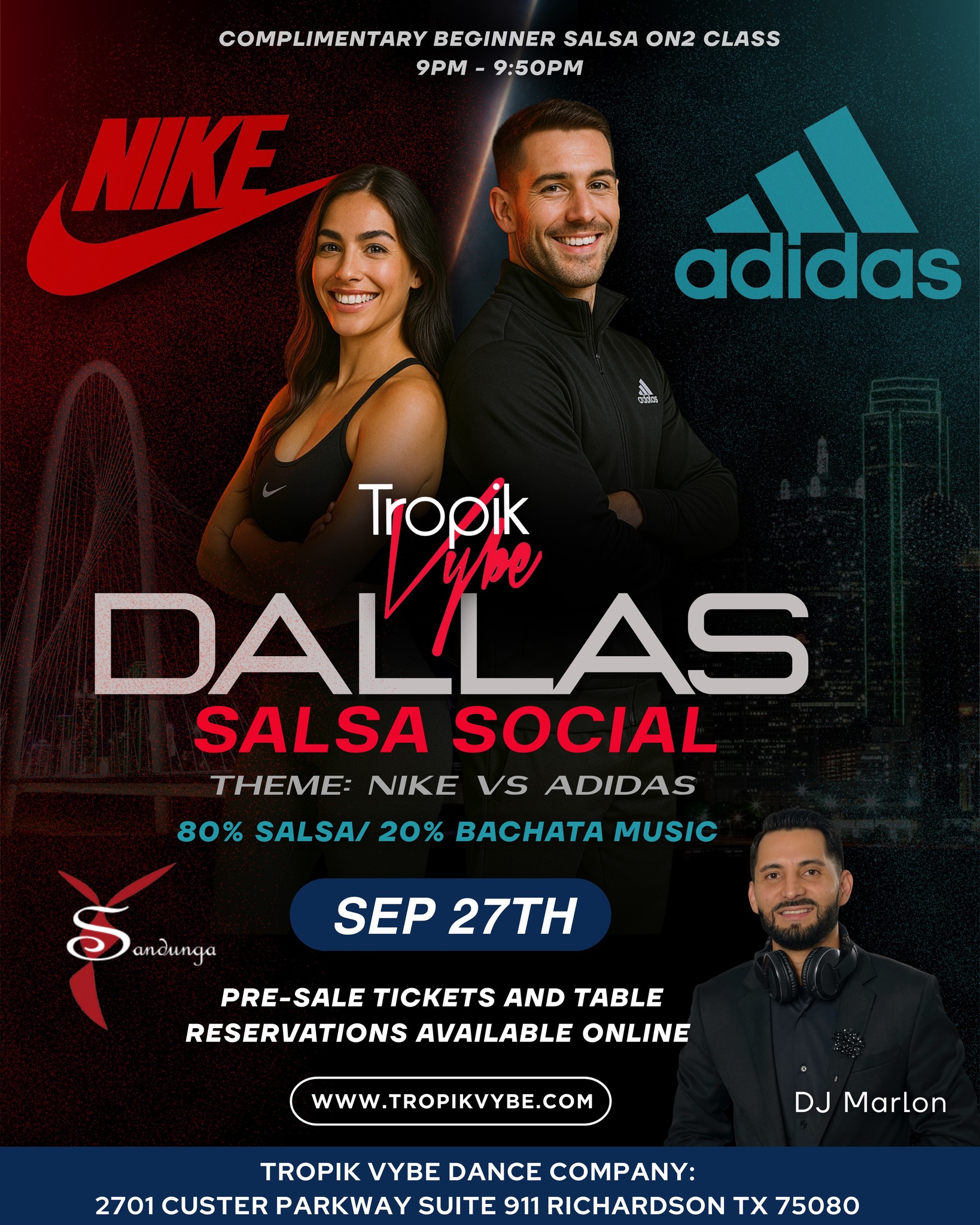 Dallas Salsa Night - Nike vs Adidas Edition