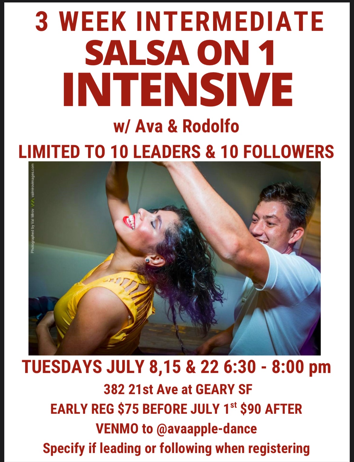 POSTPONED - SALSA INTENSIVE W AVA RODOLFO