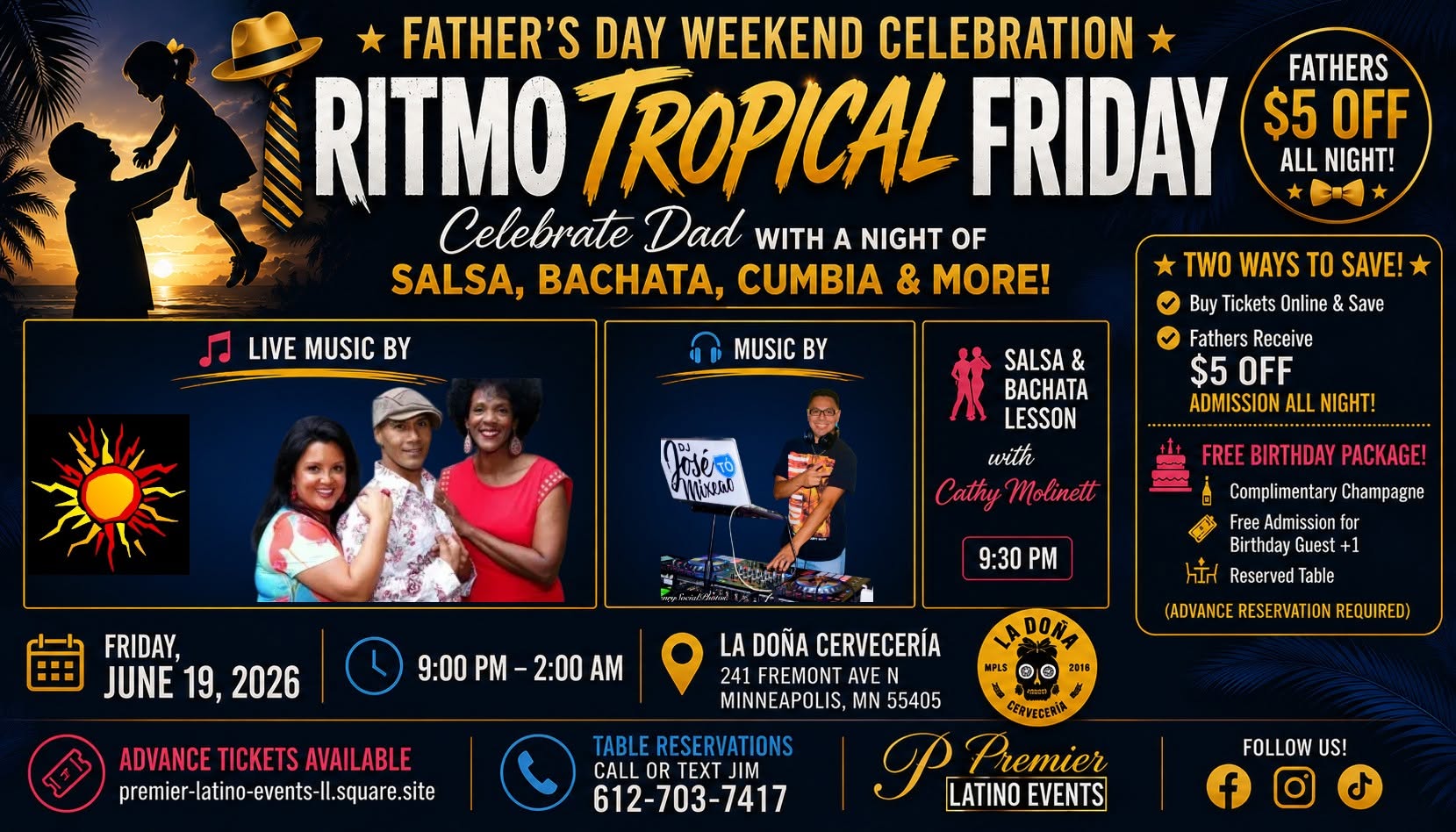 Father's Day Ritmo Tropical at La Doña 3rd Friday Ft Salsa del Soul