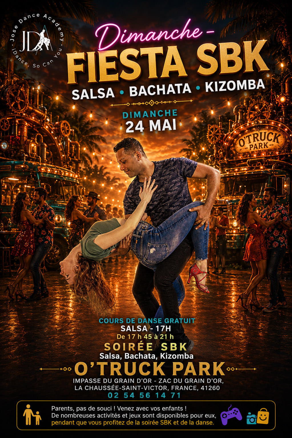 Fiesta SBK - Dimanche Cours de Salsa Gratuit Soirée SBK O'Truck PARK la chaussée - Blois