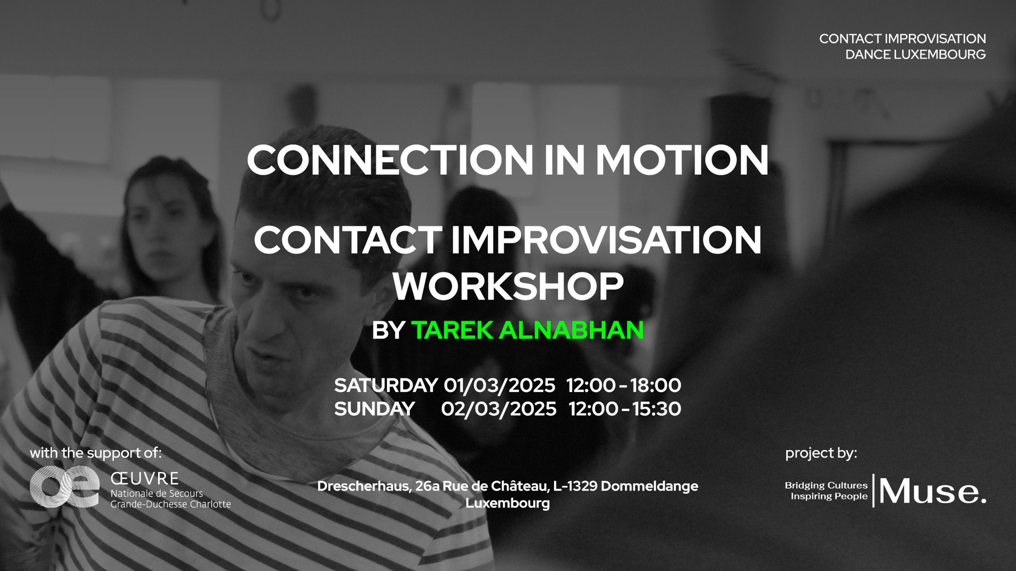 "CONNECTION IN MOTION" Contact Improvisation Dance Workshop with TAREK ALNABHAN