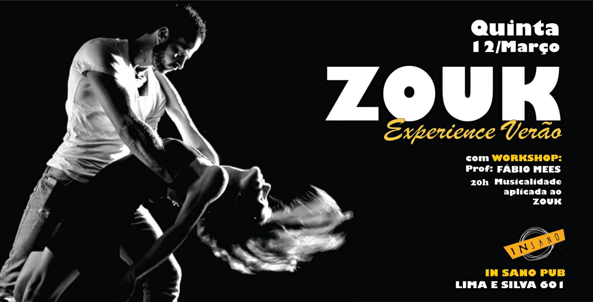 Zouk Experience Verão - Quinta 12 Março