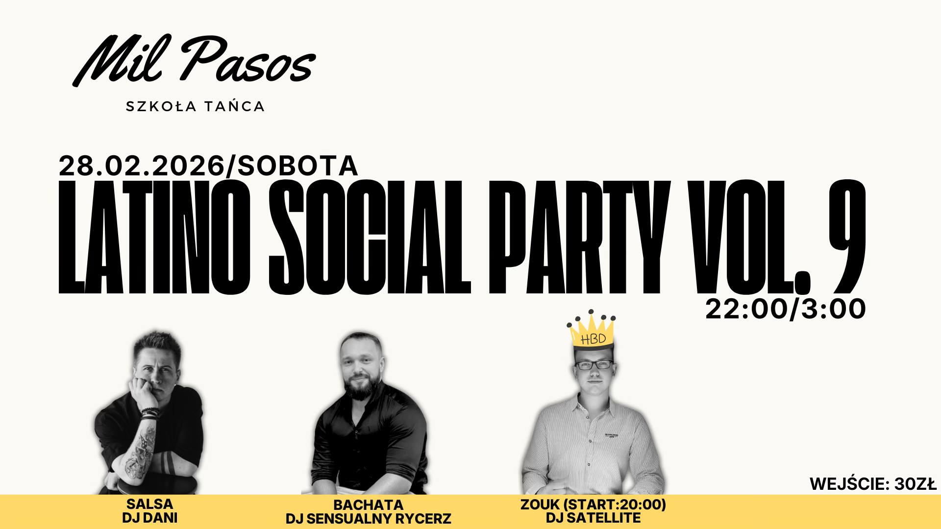 LATINO SOCIAL PARTY vol. 9 - 28.02.2026 SOBOTA! BACHATA - SALSA - ZOUK