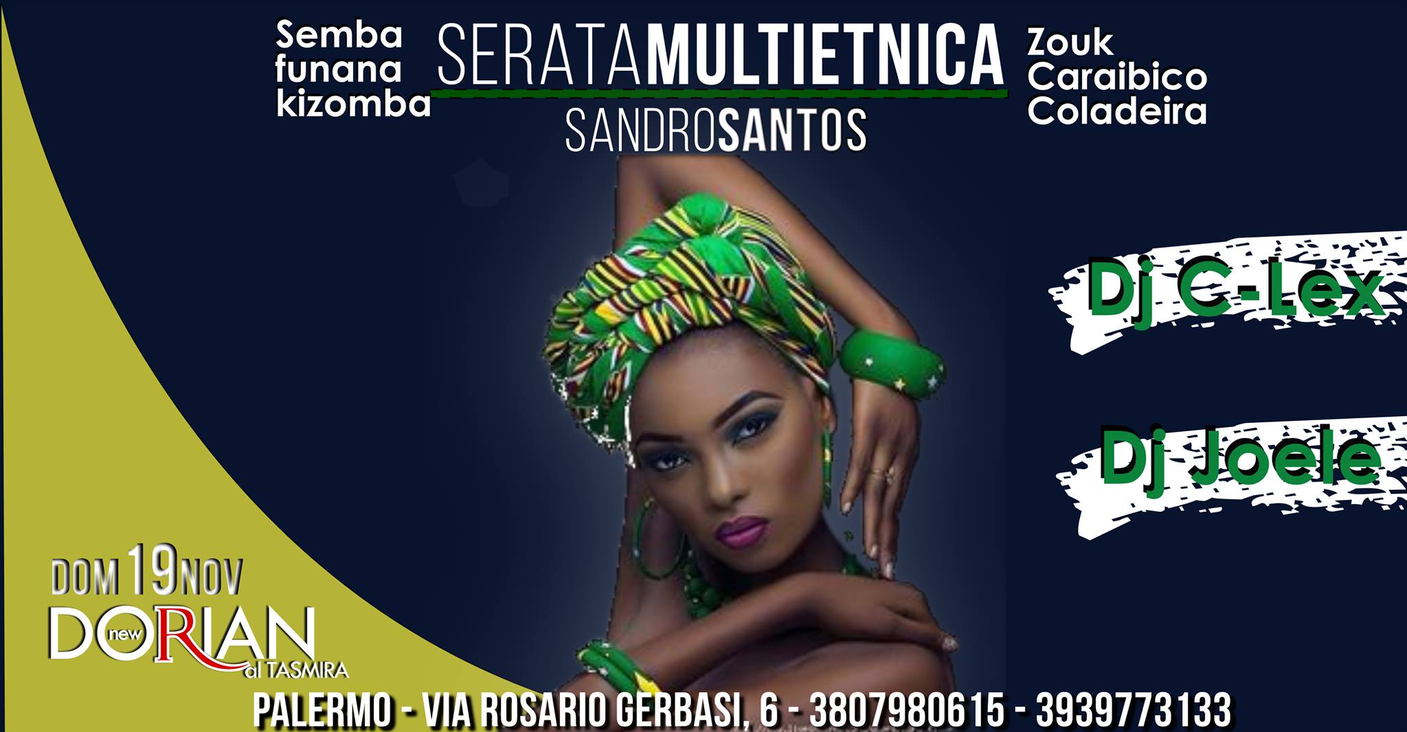 Serata MultiEtnica Dj Set C-Lex Dj Jolie - Kizomba, Caraibico