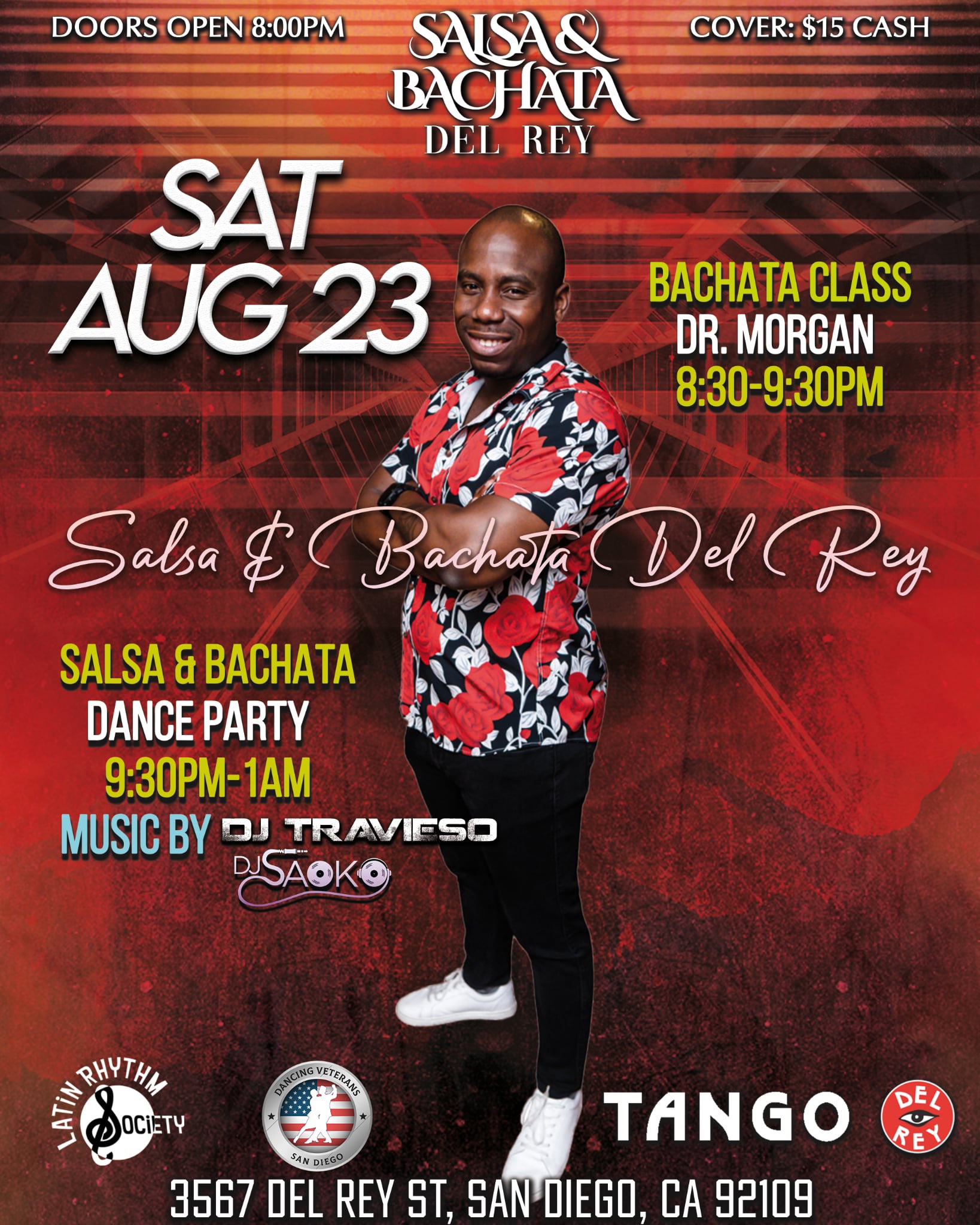 Salsa & Bachata Del Rey Saturday AUG 23
