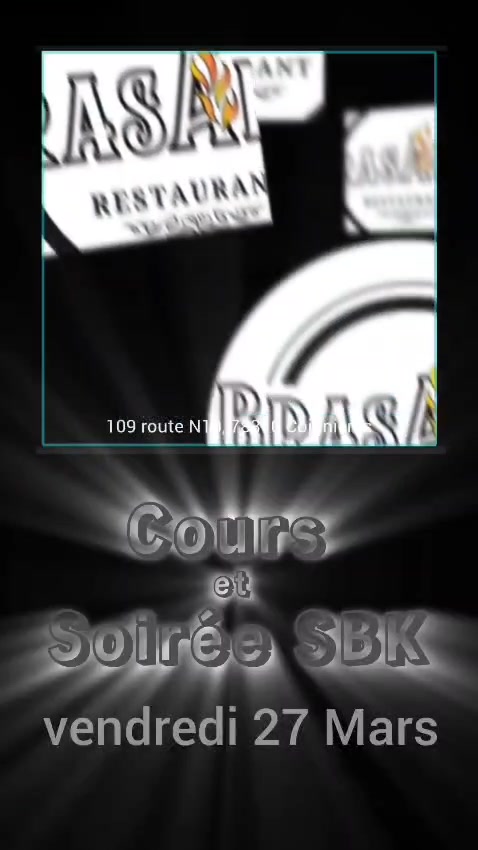 27 mars VENDREDI SBK au Brasarte Coignères avec cours Bachata et Kizomba (semba)