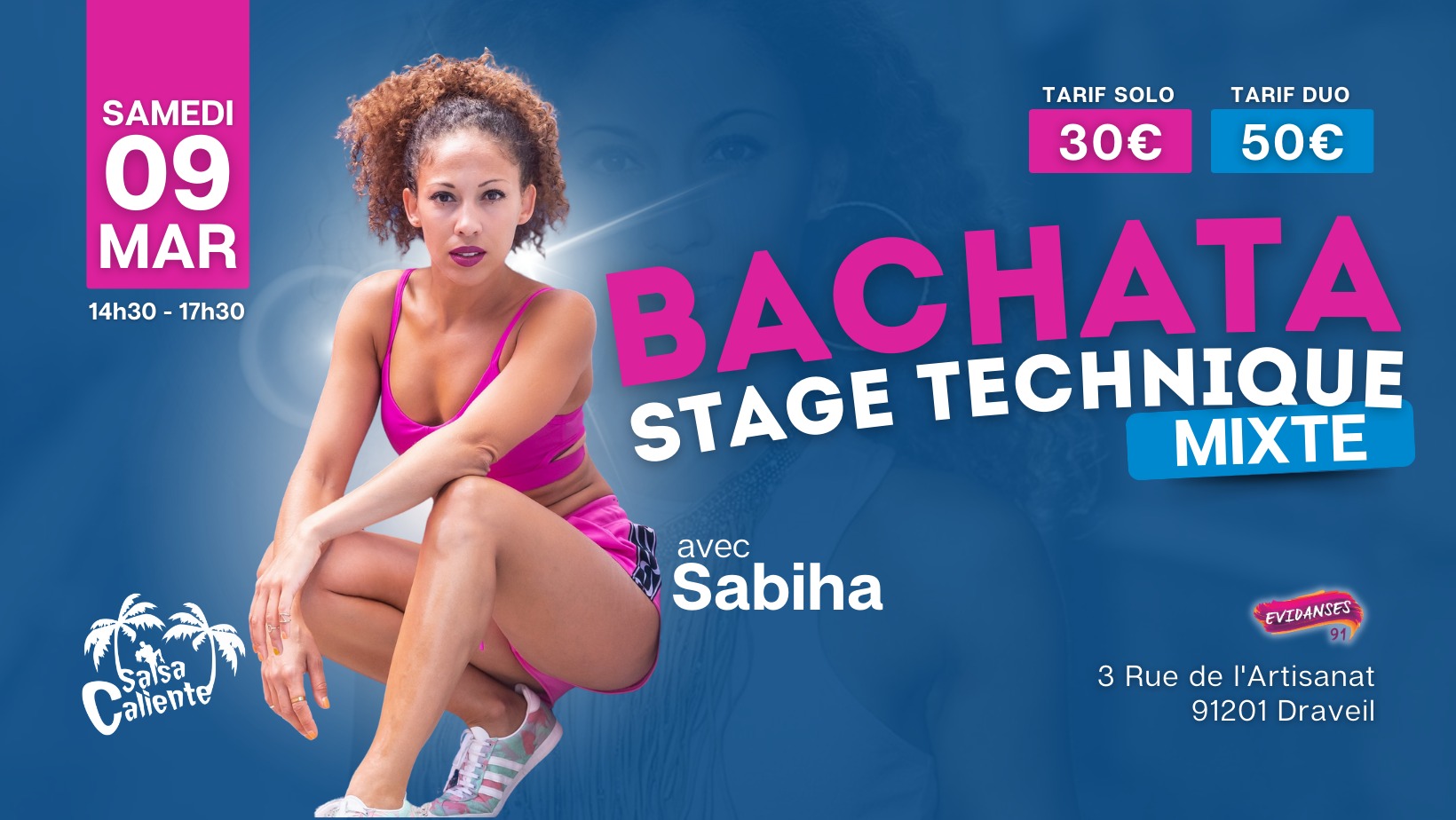STAGE TECHNIQUE BACHATA - MIXTE - avec Sabiha 💃🏽