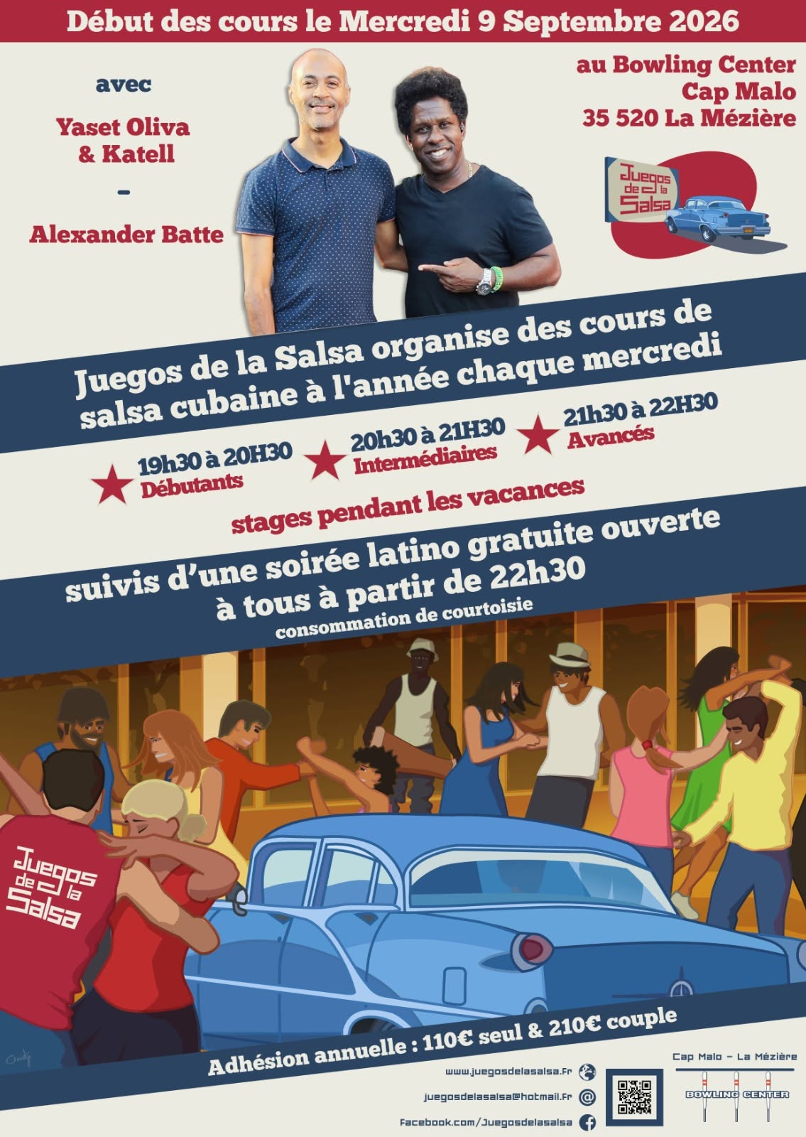 Juegos : Saison 2026-2027 Salsa Cubaine avec Yaset (Katell) ou Alexander