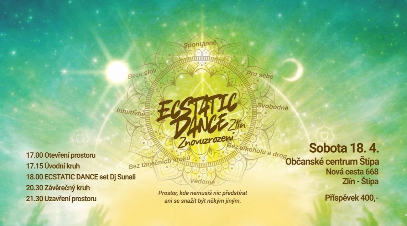 Ecstatic dance Zlín Znovuzrození DJ Sunali