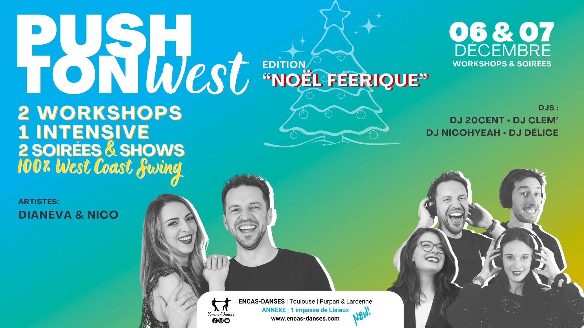 PUSH'TON WEST : Workshops, Intensive + Soirée Dansante 100% West Coast Swing - Toulouse
