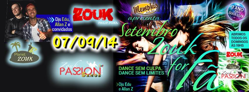 ZOUK FOR FÃ - VEM COM A GENTE!!