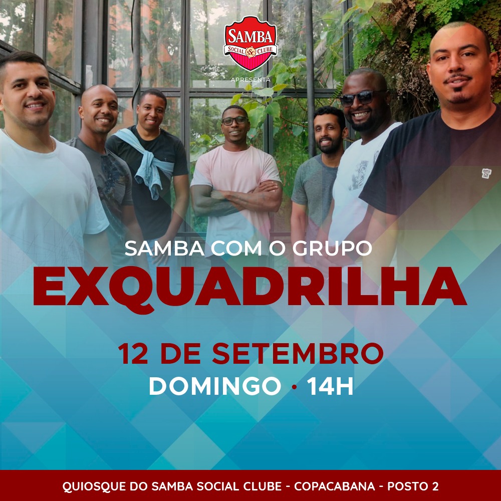 Roda de Samba do EXQ no Quiosque Samba Social Clube de Copacabana
