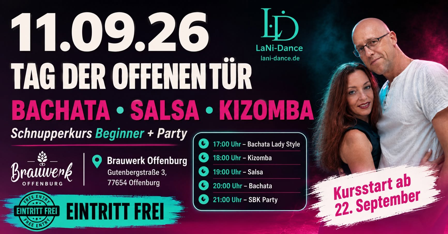 Tag der offenen Tür bei LaNi-Dance Schnupperkurse & SBK Party