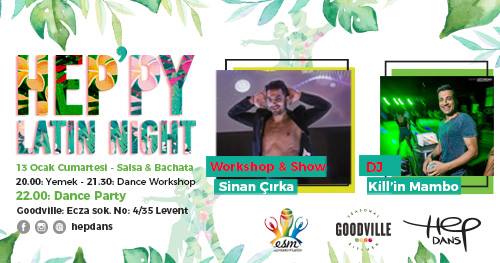 HEPpy Latin Night 13 Ocak Cumartesi Yeni yıla merhaba