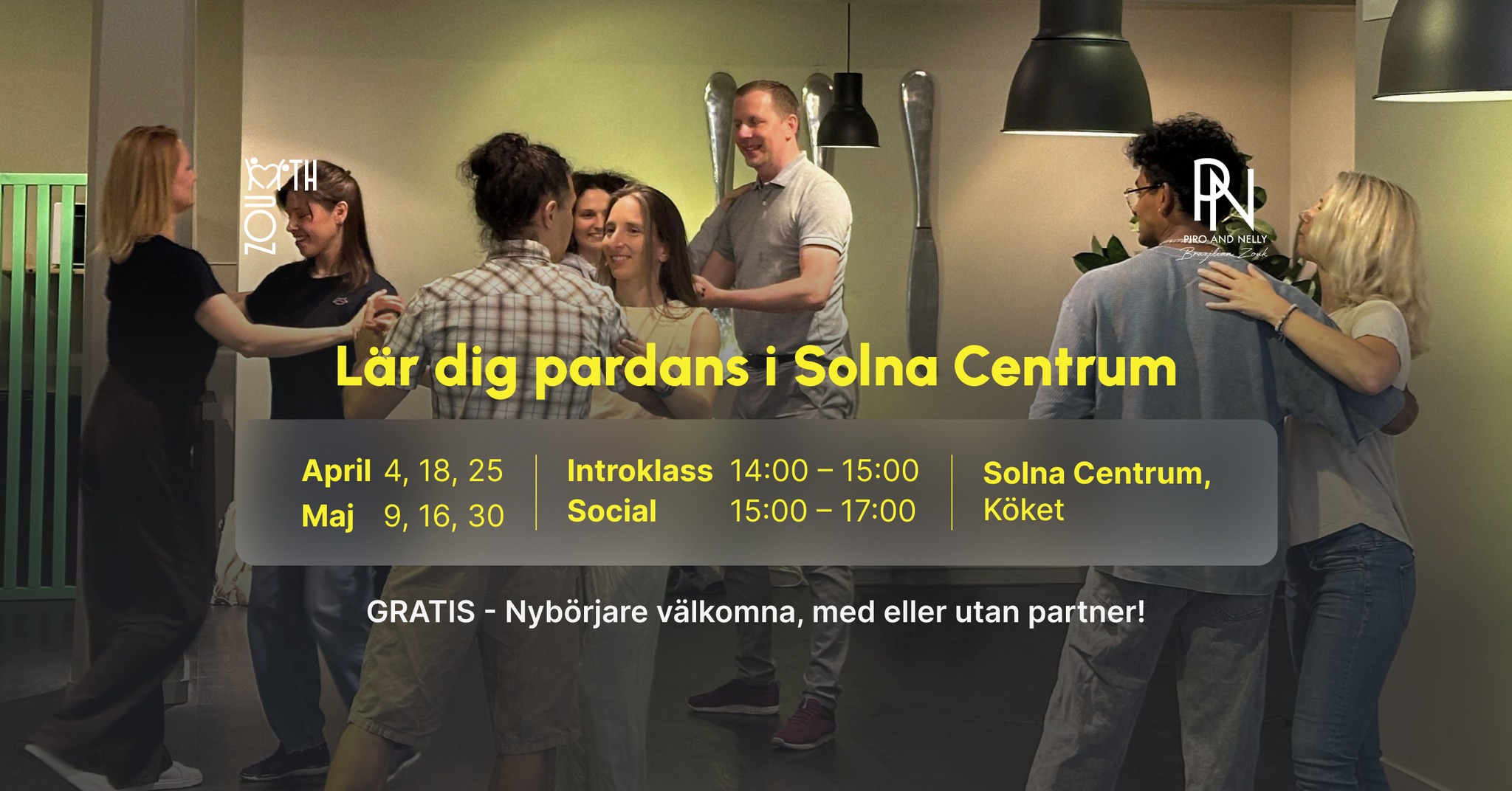 Lär dig pardans i Solna Centrum