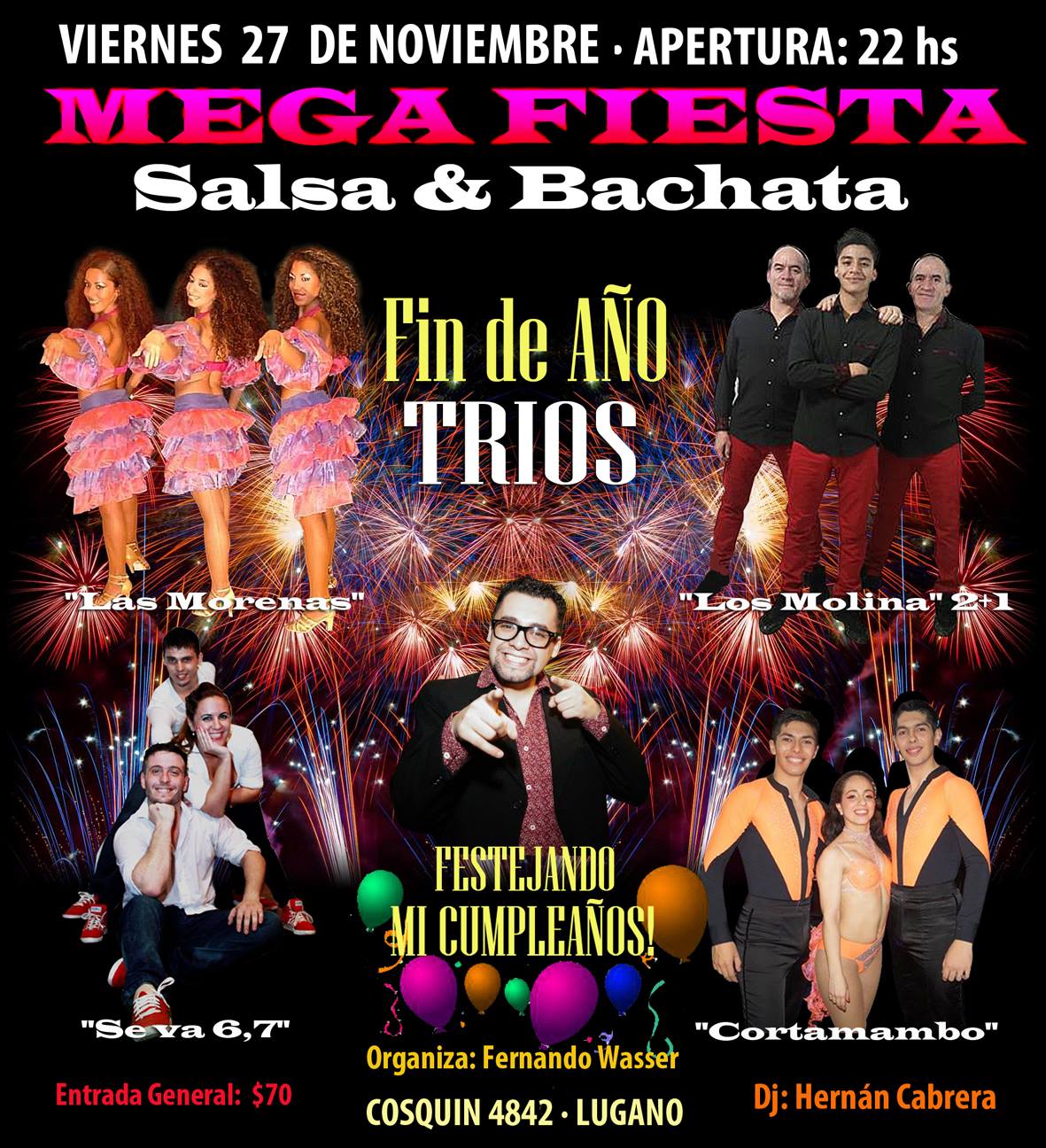 Mega Fiesta "Salsa y Bachata" Fin de año "TRIOS"