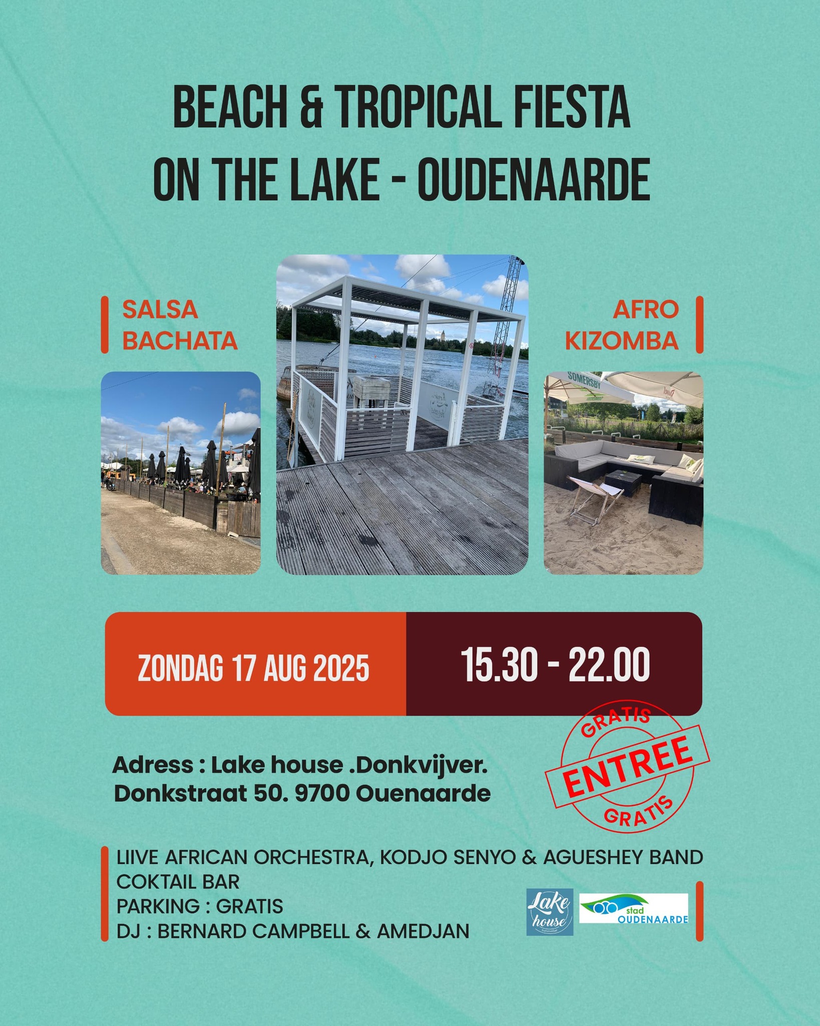BEACH & TROPICAL FIESTA ON THE LAKE - SALSA BACHATA KIZOMBA AFRO -OUDENAARDE