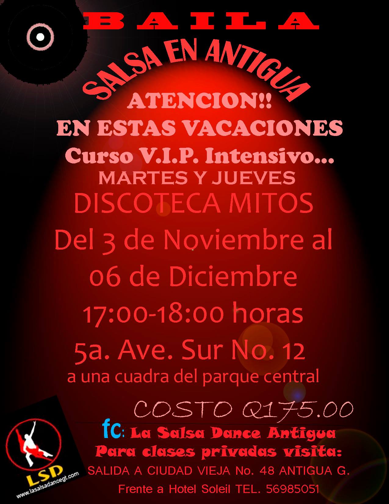 Curso de salsa y bachata en antigua guatemala