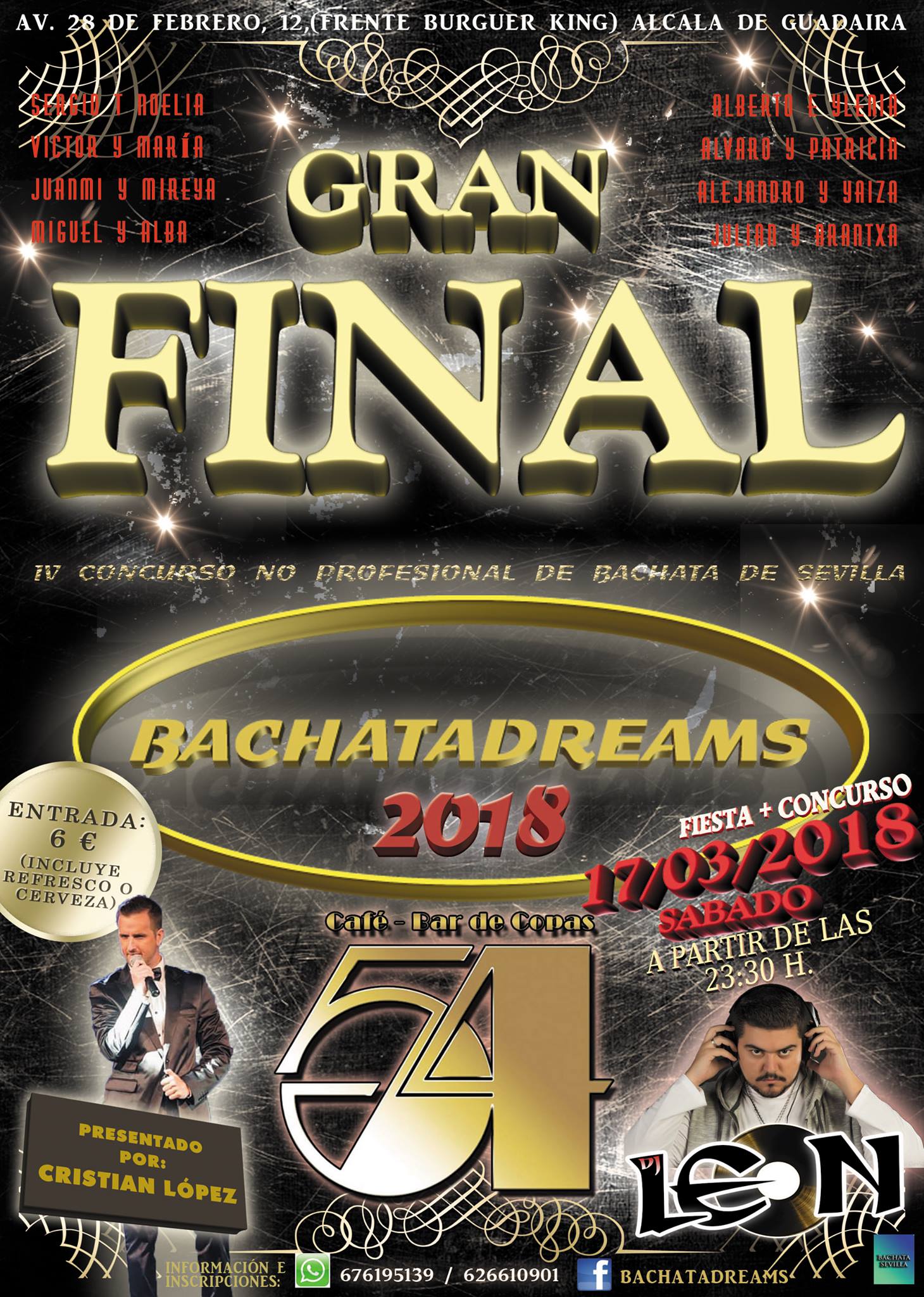 Gran Final Bachatadreams 2018, 17-03-18 en Sala 54