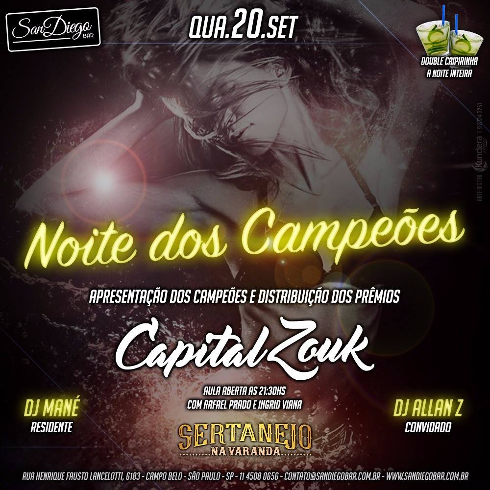 Lista encerrada Capital Zouk 20-09-17