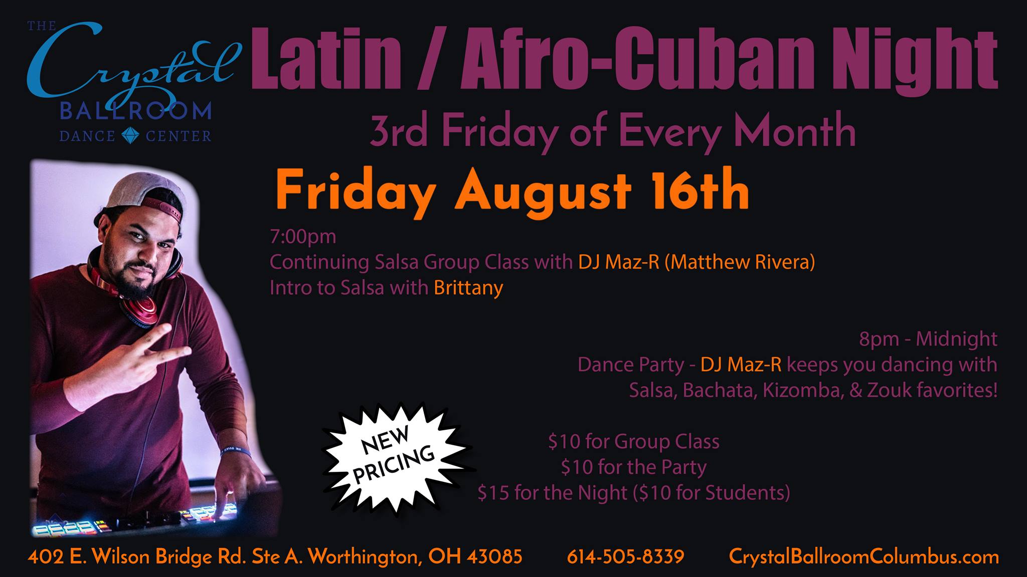 Latin Afro-Cuban Night with DJ Maz-R