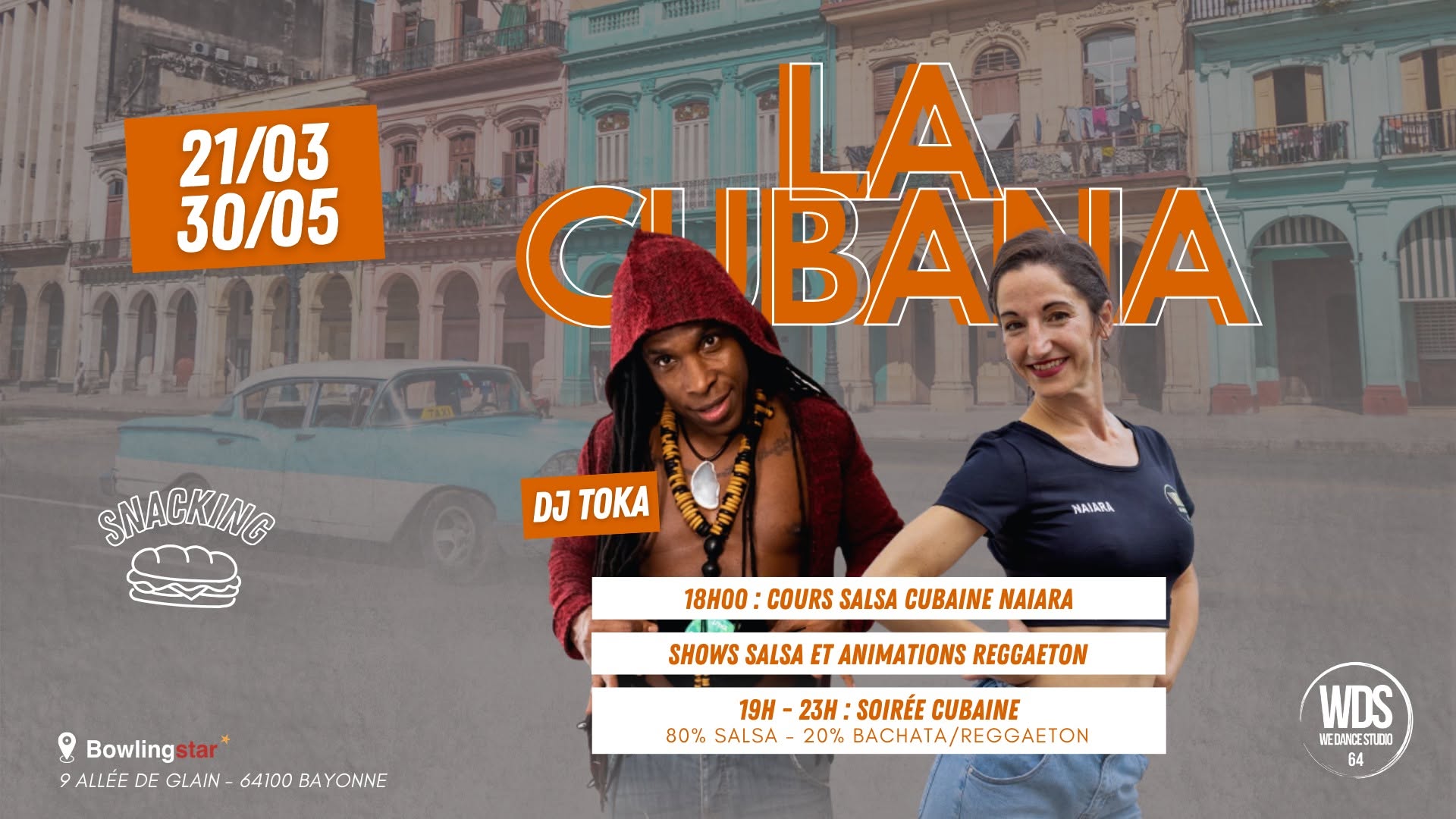 La Cubana _ Soirée Salsa cubaine _ Samedi 21 Mars 18h à 23h