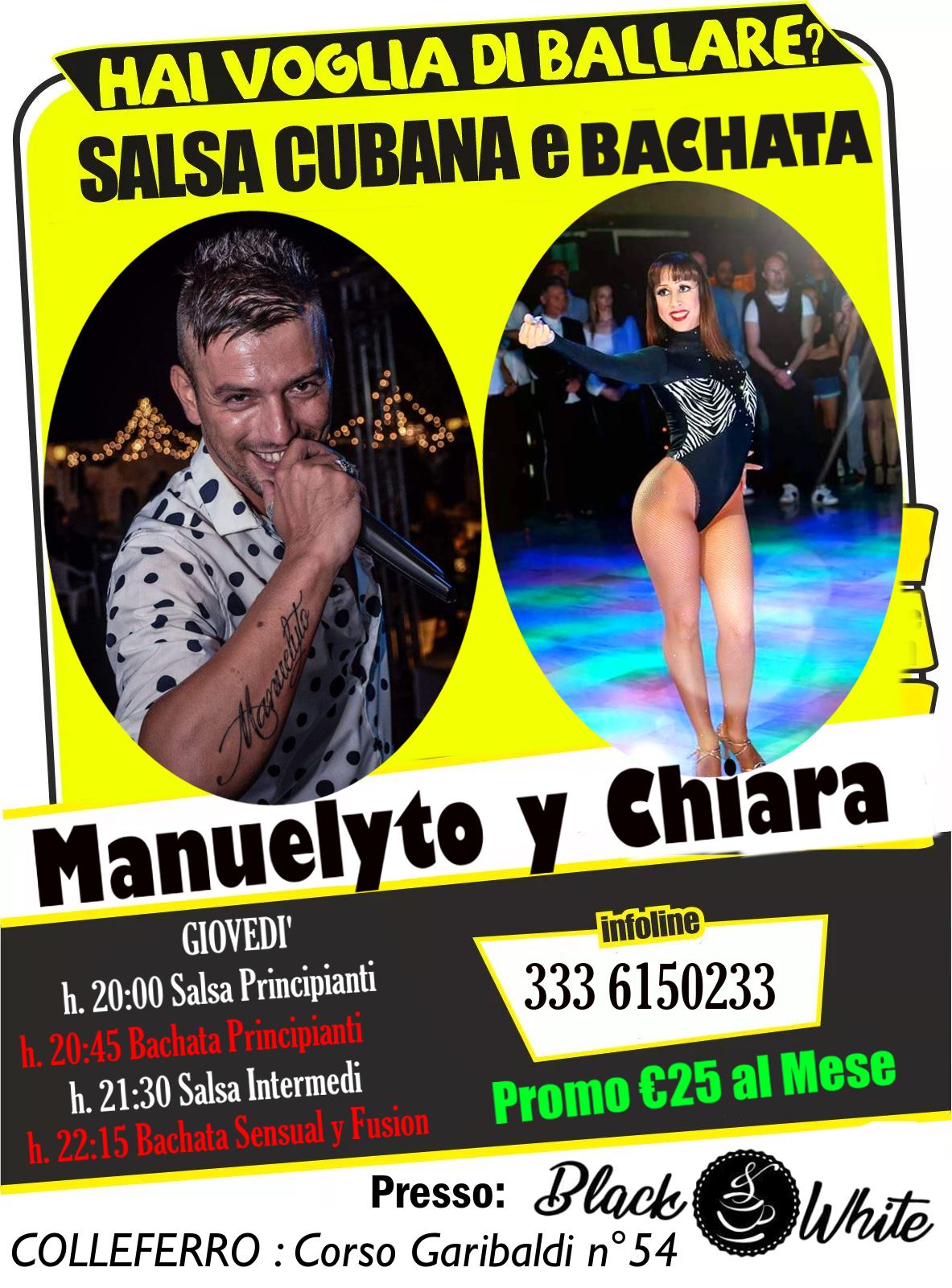 Nuovi Corsi - Manuelyto Academy -Colleferro Giovedi 26 Settembre