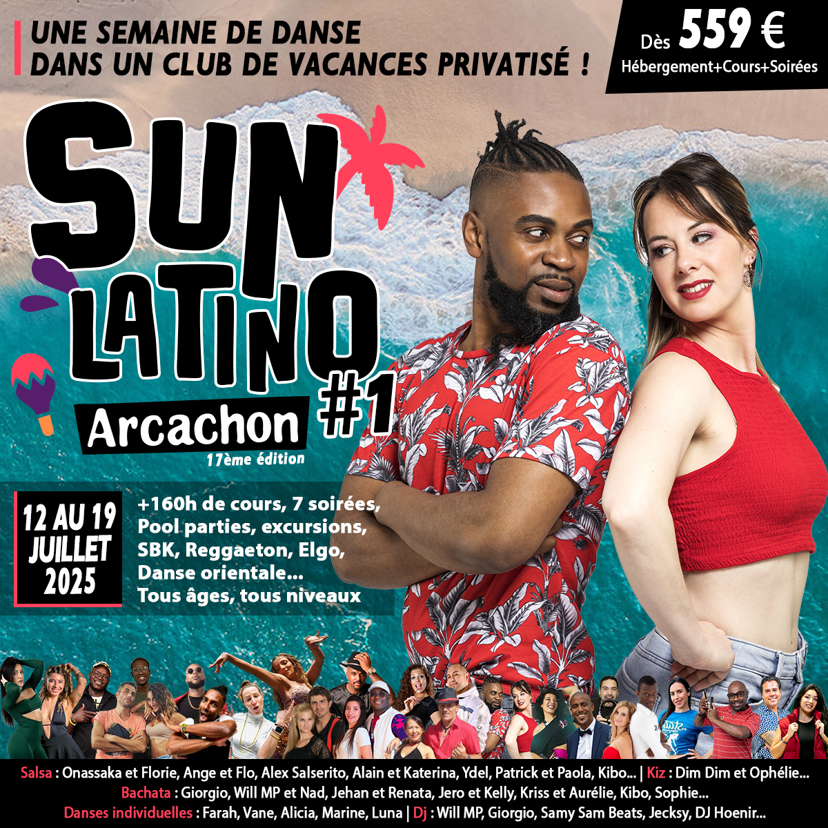 SUN LATINO (SBK + danse orientale + Elgo + Reggaeton) - du 12 au 19 juillet 2025