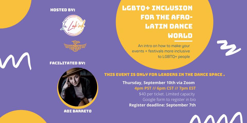 Inclusivity Workshop - for Leaders in the Afro Latin Dance Community