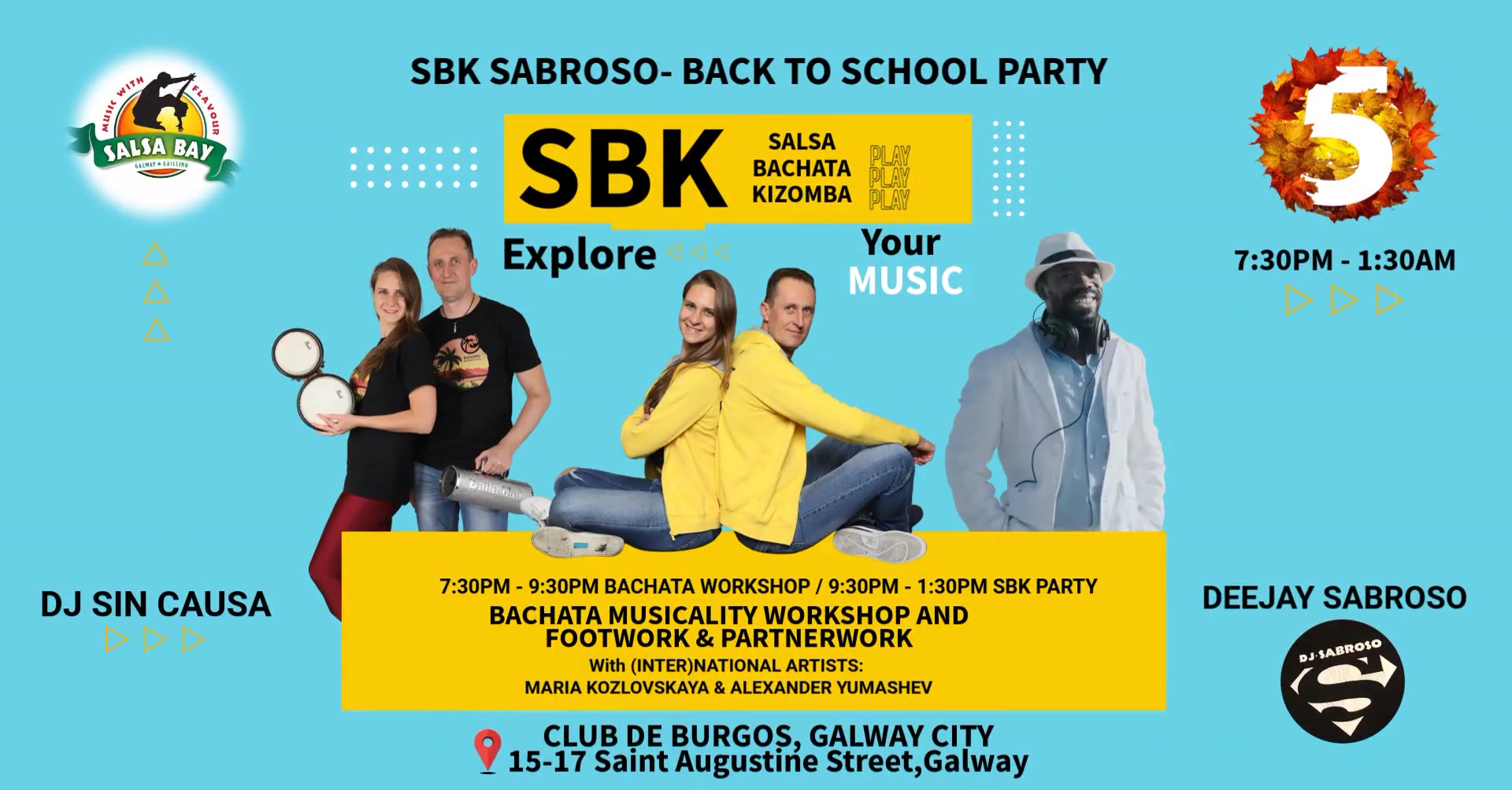 SBK Sabroso - Back To School Party - Special Guest: BailaMar Dance Academy