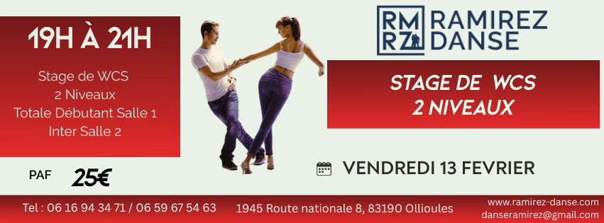 Stage de West Coast Swing 2 niveaux !!! Découverte et Inter.