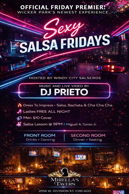 🔥 Sexy Salsa Fridays Official Friday Premier 🔥 @ Mirella’s Tavern