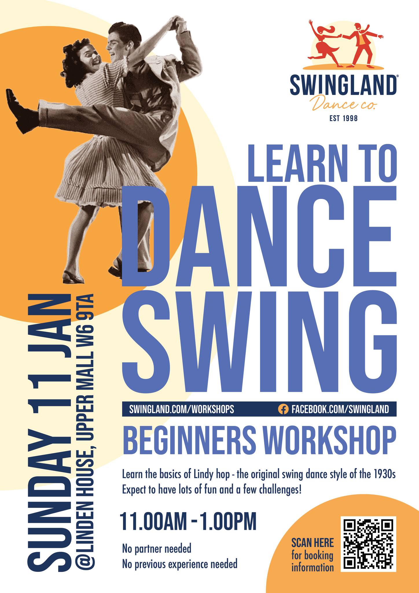Workshop (Hammersmith Chiswick) - beginners swing dance (Lindy hop)