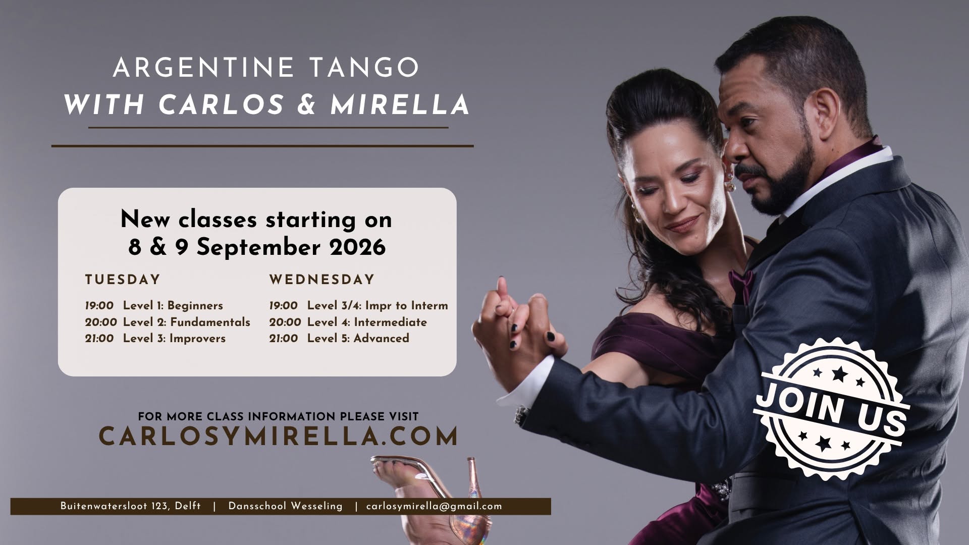 Tango Classes with Carlos & Mirella