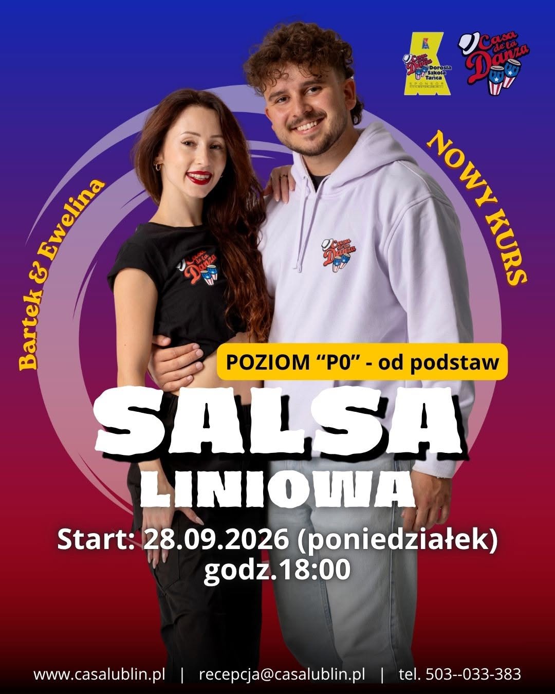 NOWY KURS 🍁SALSA LINIOWA🍁 start: 28.09 (poniedziałek) godz.18:00 CASA DE LA DANZA