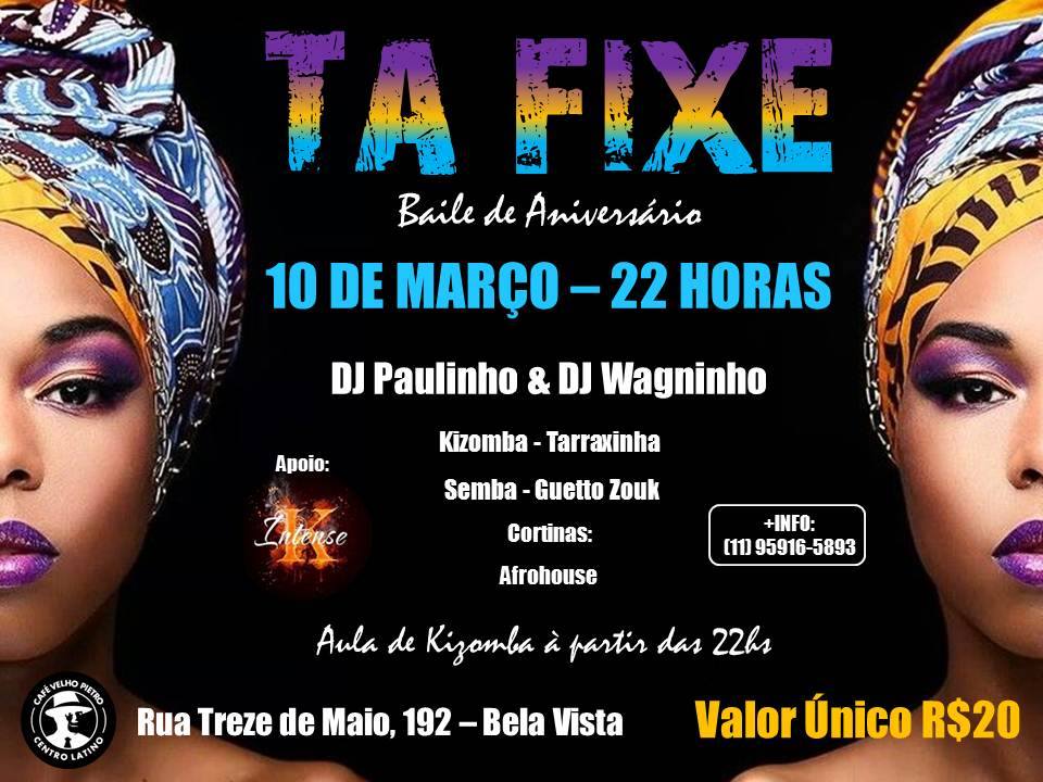 TÁ FIXE no Café Velho Pietro - 10 de Março