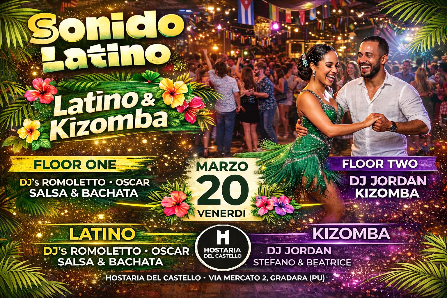 Venerdì 20 Marzo_Sonido Latino Y Kizomba Dance Party_Hostaria del Castello Gradara