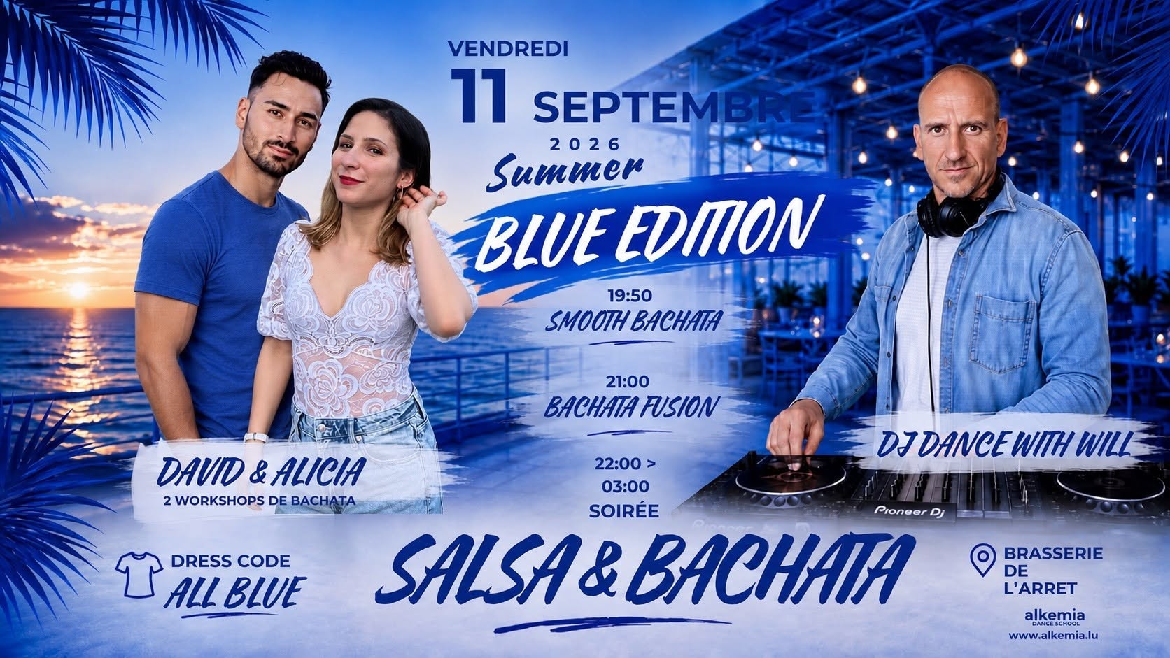 Smooth Salsa & Bachata Night with 2 Bachata workshops by David & Alicia. Dj Dance with Will